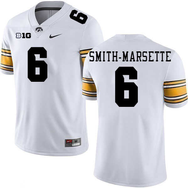 Iowa Hawkeyes #6 Ihmir Smith-Marsette College Football Jerseys Stitched Sale-White